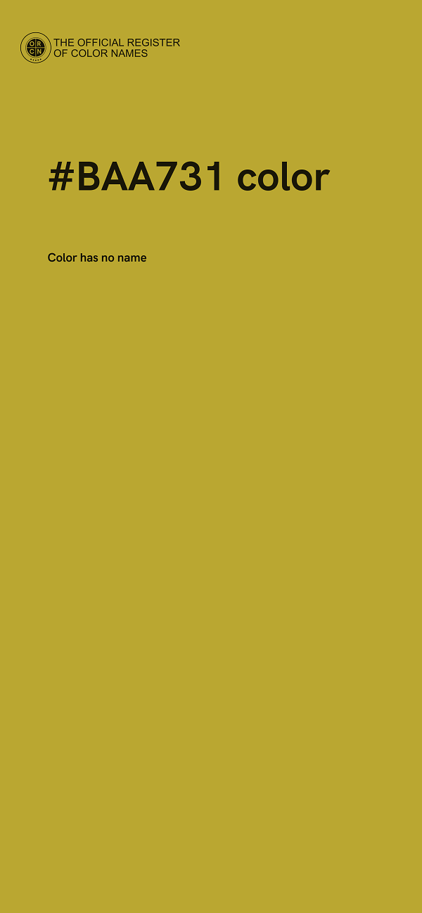 #BAA731 color image