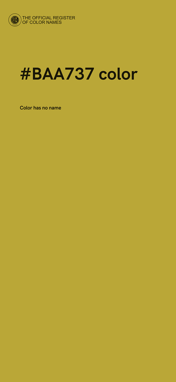 #BAA737 color image