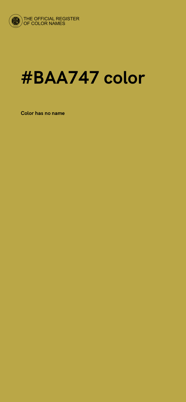 #BAA747 color image
