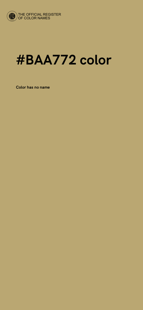 #BAA772 color image
