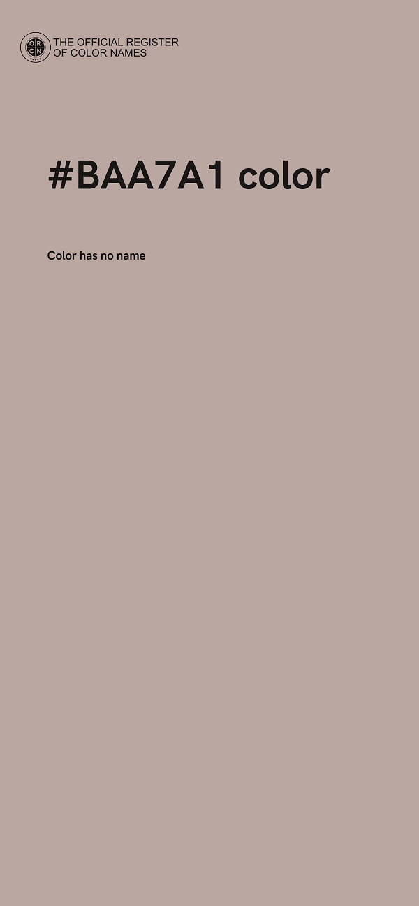 #BAA7A1 color image