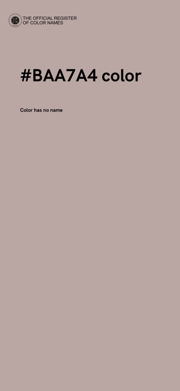 #BAA7A4 color image