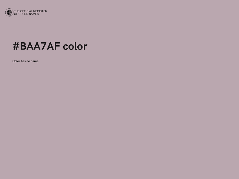 #BAA7AF color image