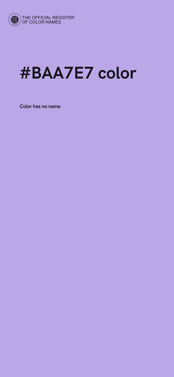 #BAA7E7 color image