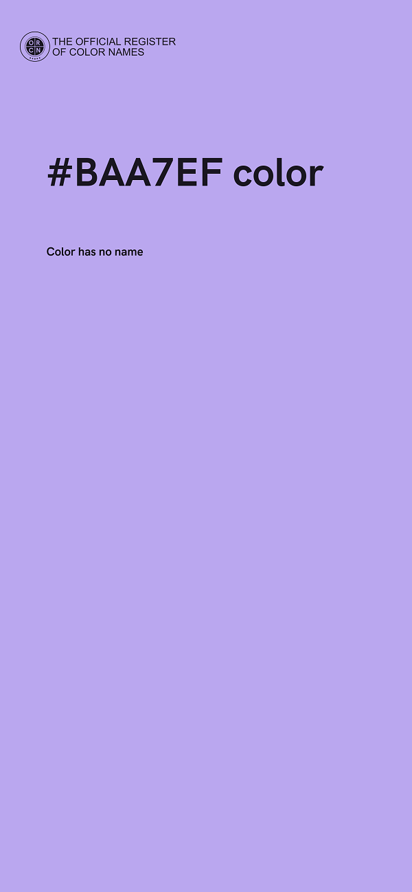 #BAA7EF color image