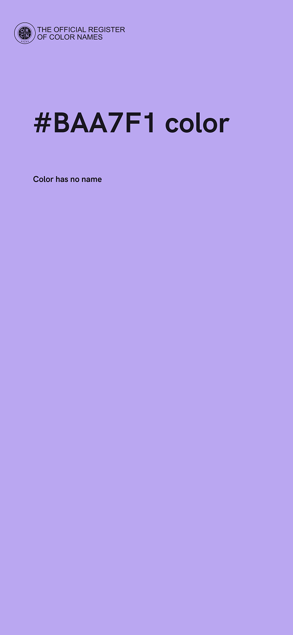 #BAA7F1 color image