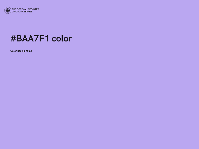 #BAA7F1 color image