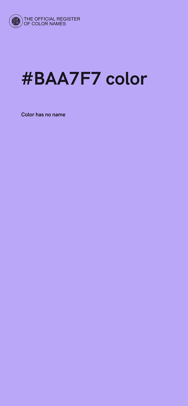 #BAA7F7 color image