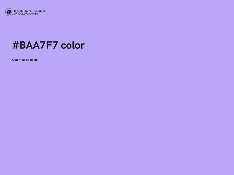 #BAA7F7 color image