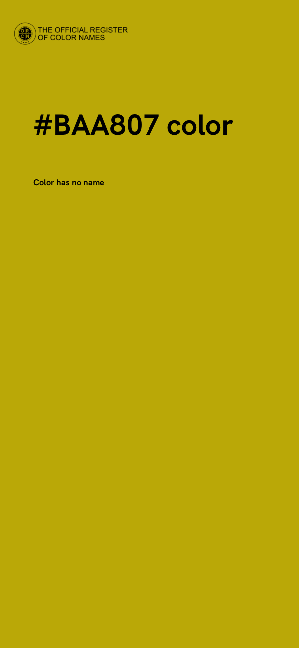 #BAA807 color image