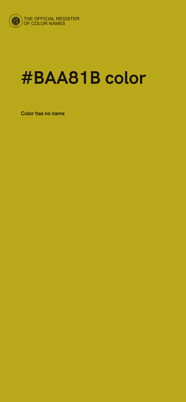 #BAA81B color image