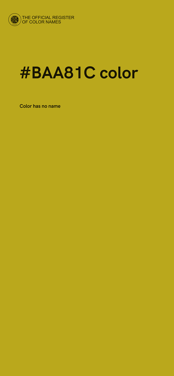 #BAA81C color image