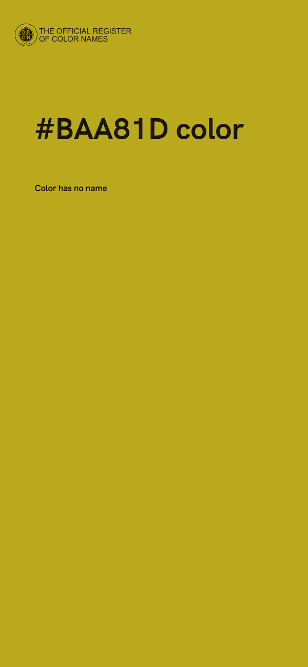 #BAA81D color image