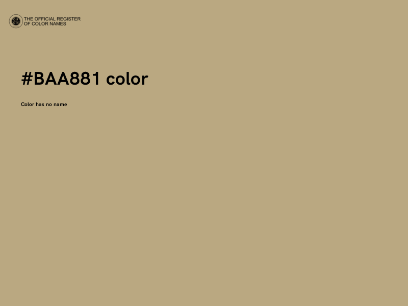 #BAA881 color image
