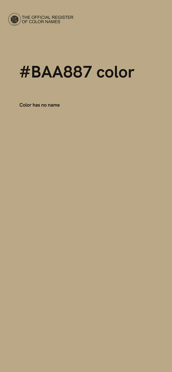 #BAA887 color image