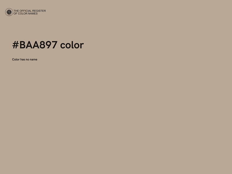 #BAA897 color image