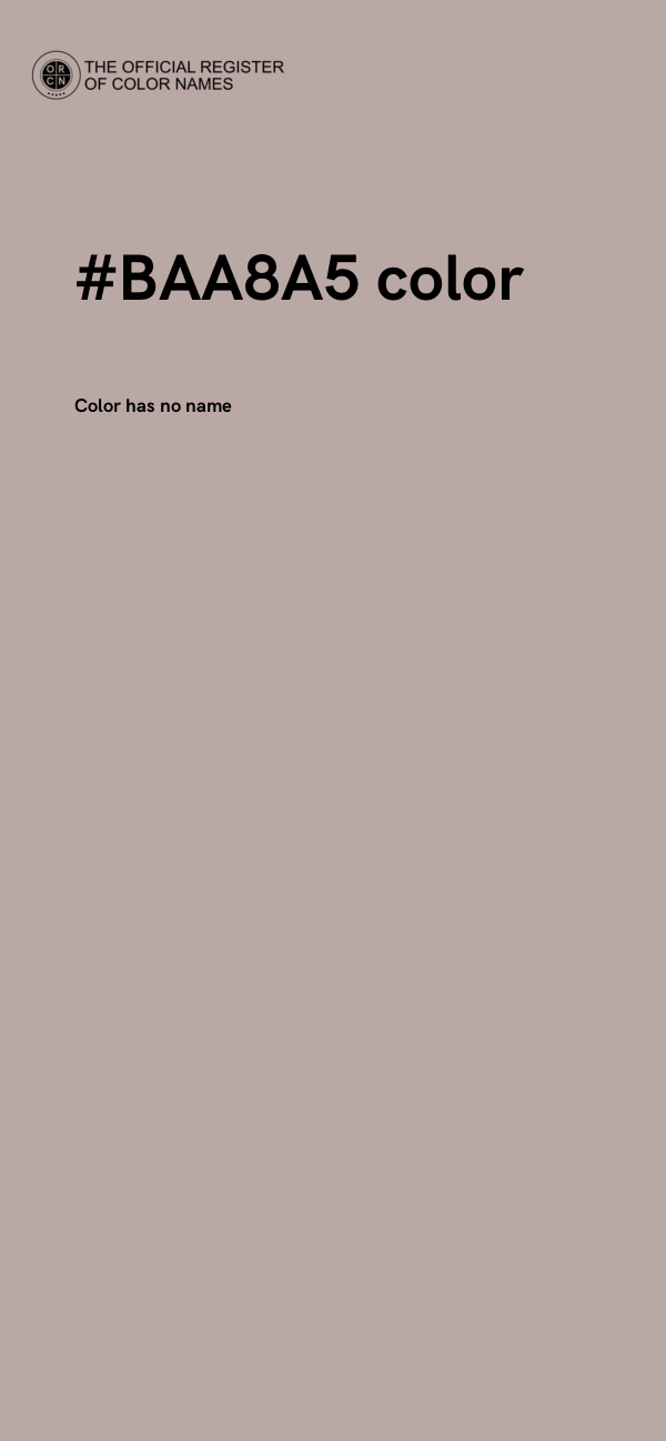 #BAA8A5 color image