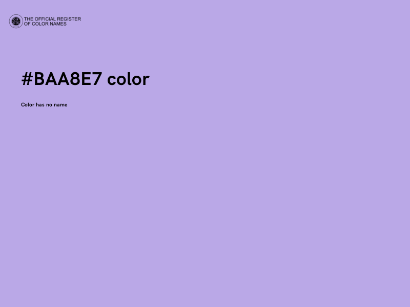 #BAA8E7 color image
