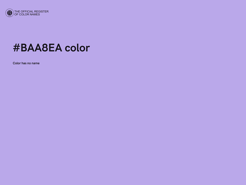 #BAA8EA color image