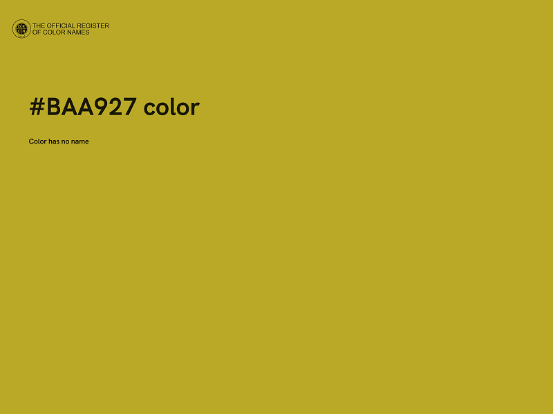 #BAA927 color image