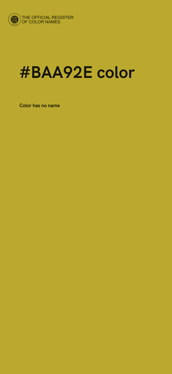 #BAA92E color image
