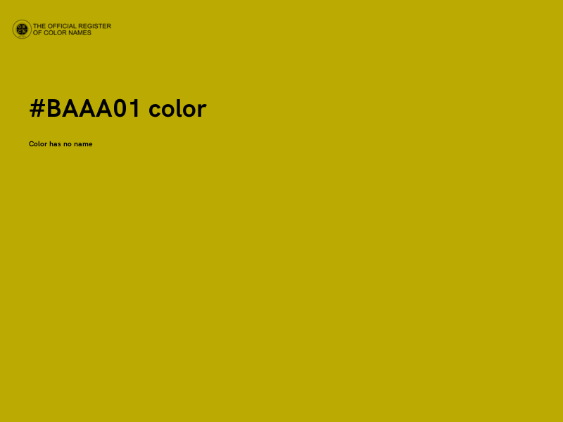 #BAAA01 color image