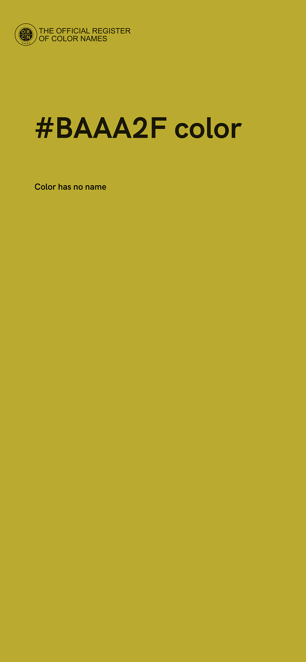 #BAAA2F color image