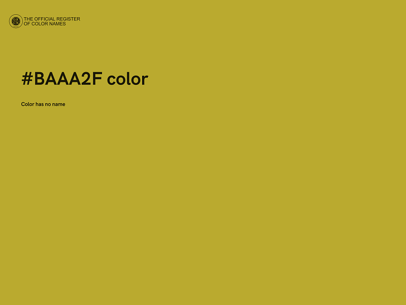 #BAAA2F color image