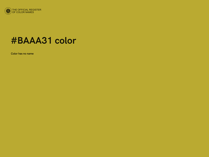 #BAAA31 color image