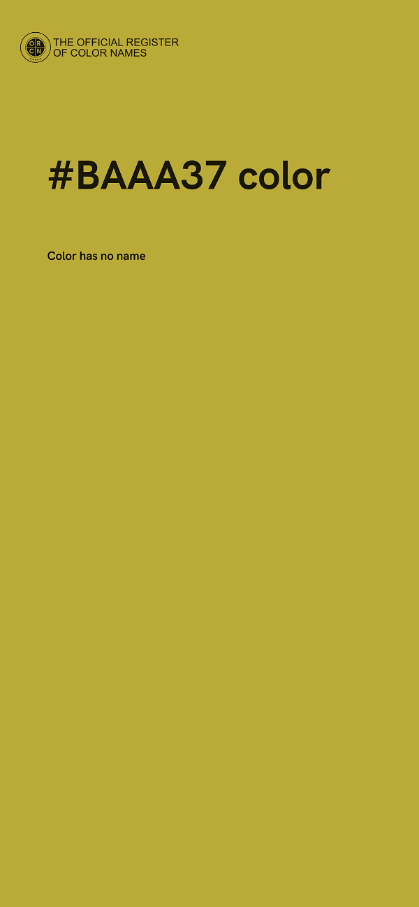 #BAAA37 color image