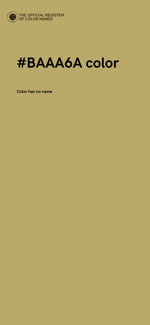 #BAAA6A color image