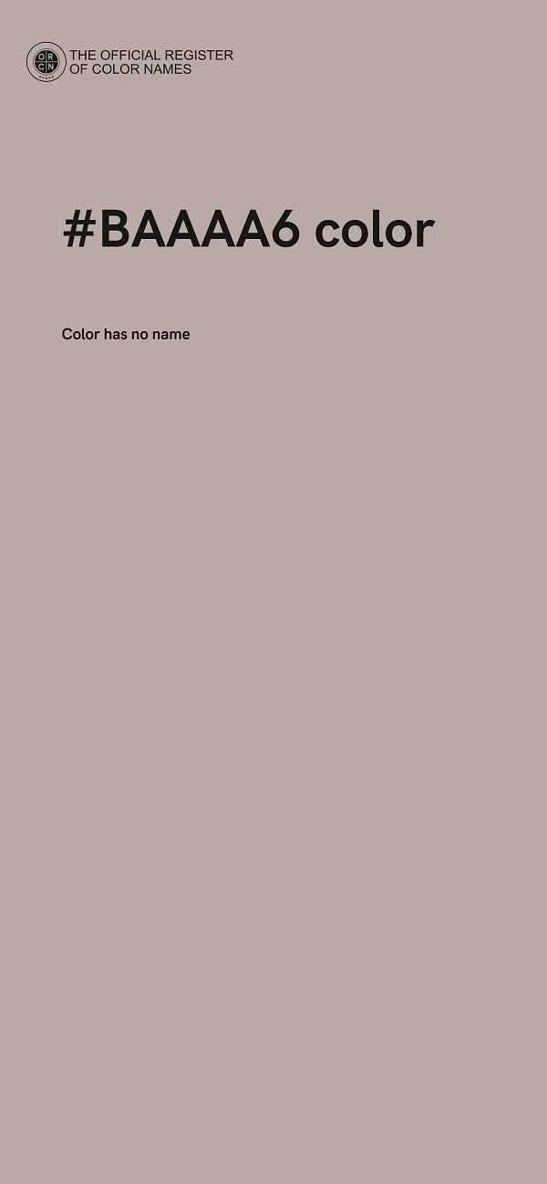 #BAAAA6 color image