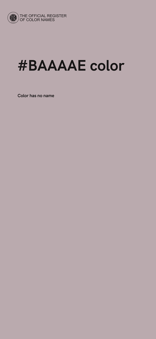 #BAAAAE color image