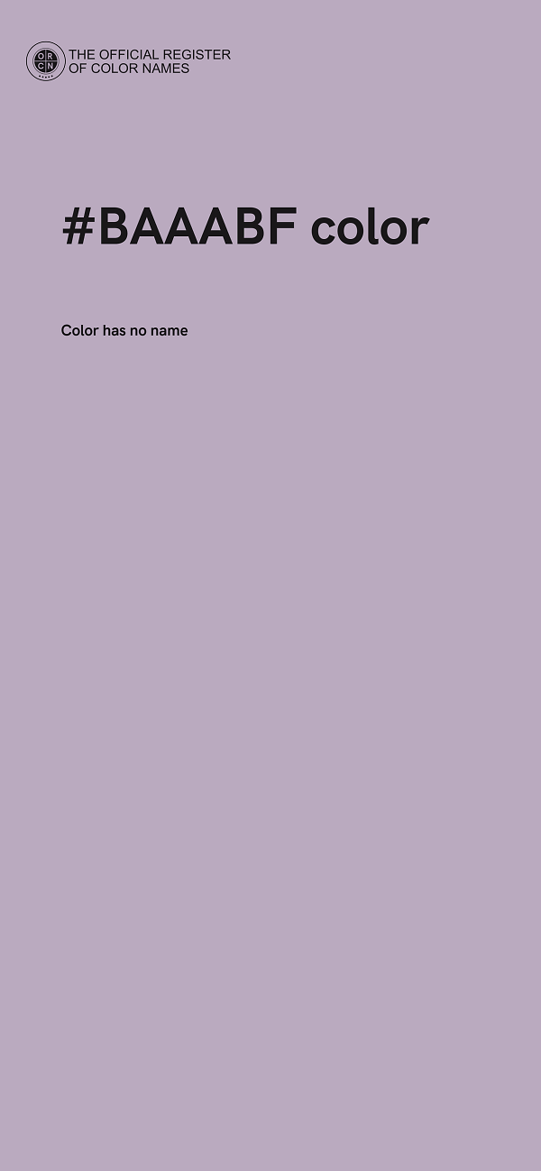#BAAABF color image