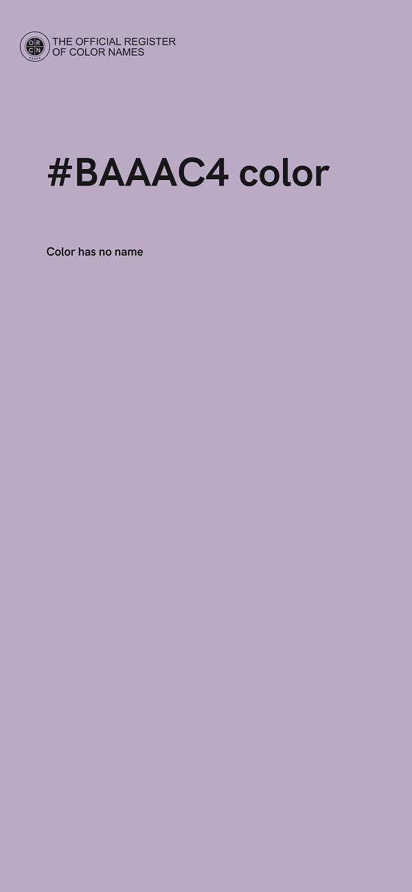 #BAAAC4 color image