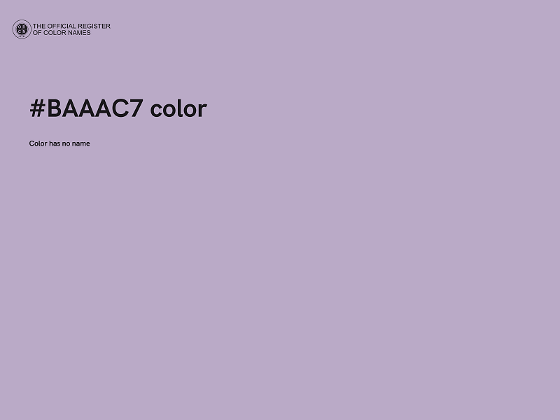 #BAAAC7 color image