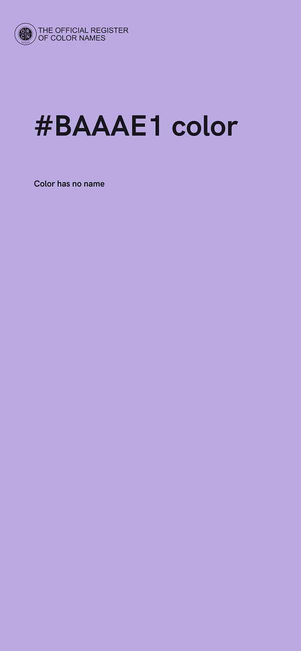 #BAAAE1 color image