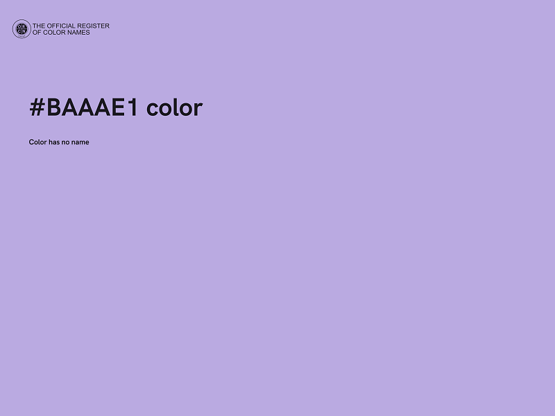 #BAAAE1 color image