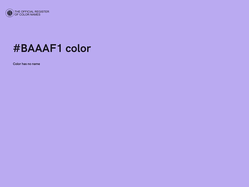 #BAAAF1 color image