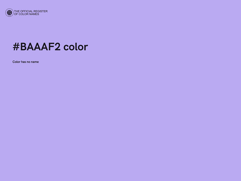 #BAAAF2 color image