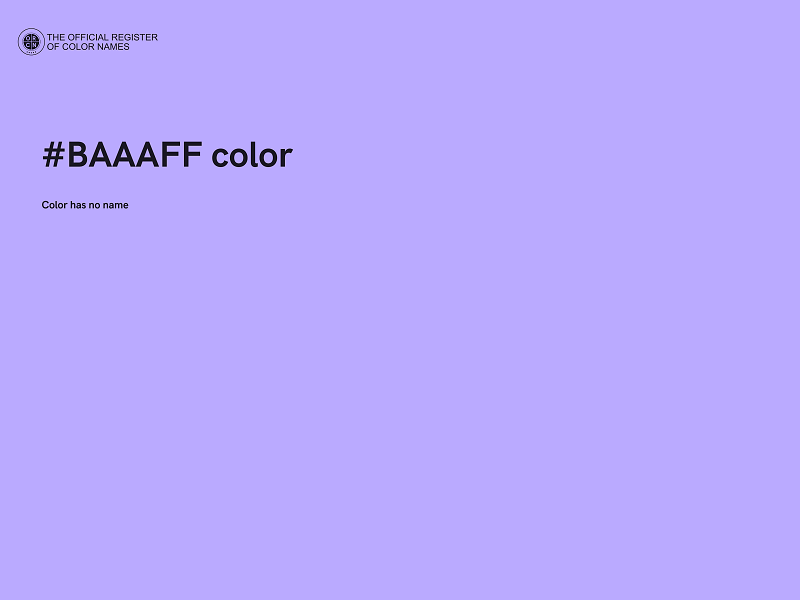 #BAAAFF color image