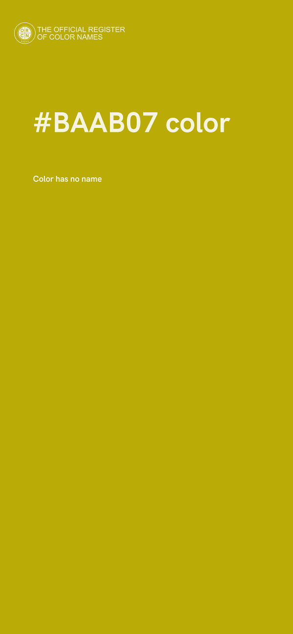 #BAAB07 color image