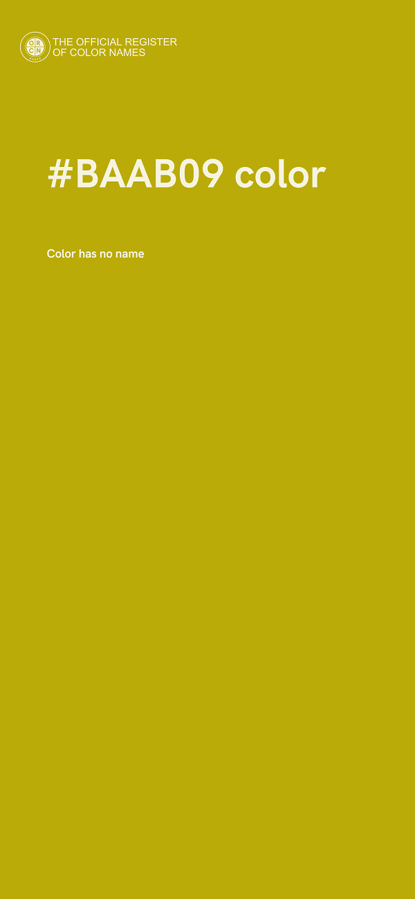 #BAAB09 color image