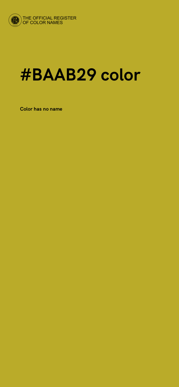 #BAAB29 color image