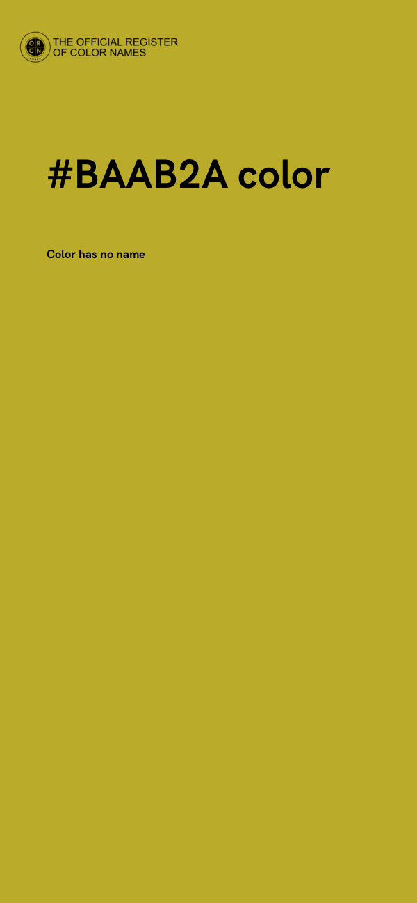 #BAAB2A color image
