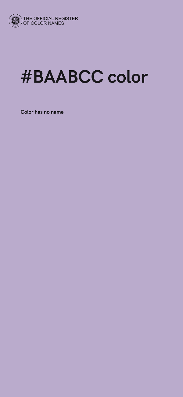 #BAABCC color image