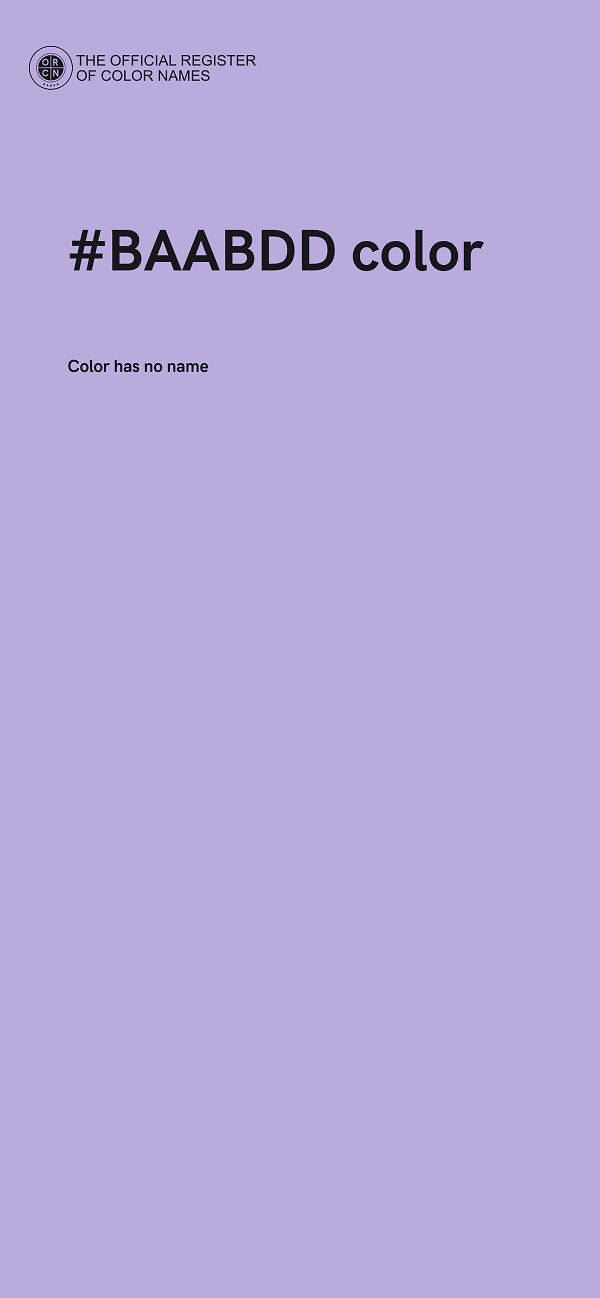 #BAABDD color image