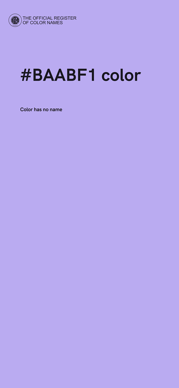 #BAABF1 color image