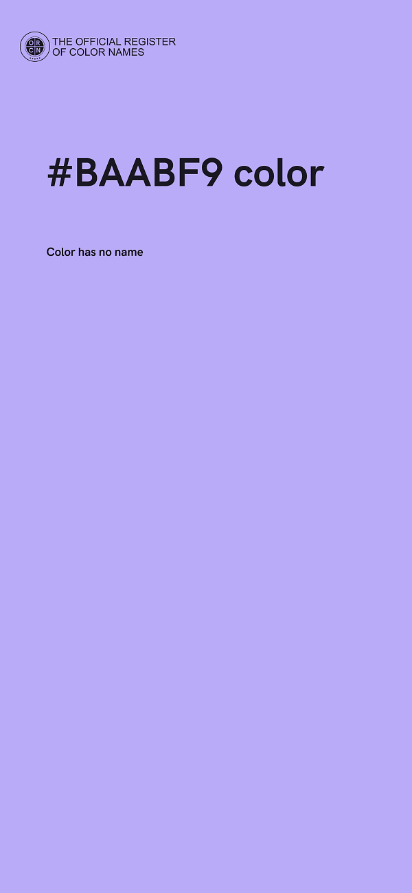 #BAABF9 color image