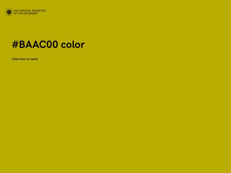 #BAAC00 color image